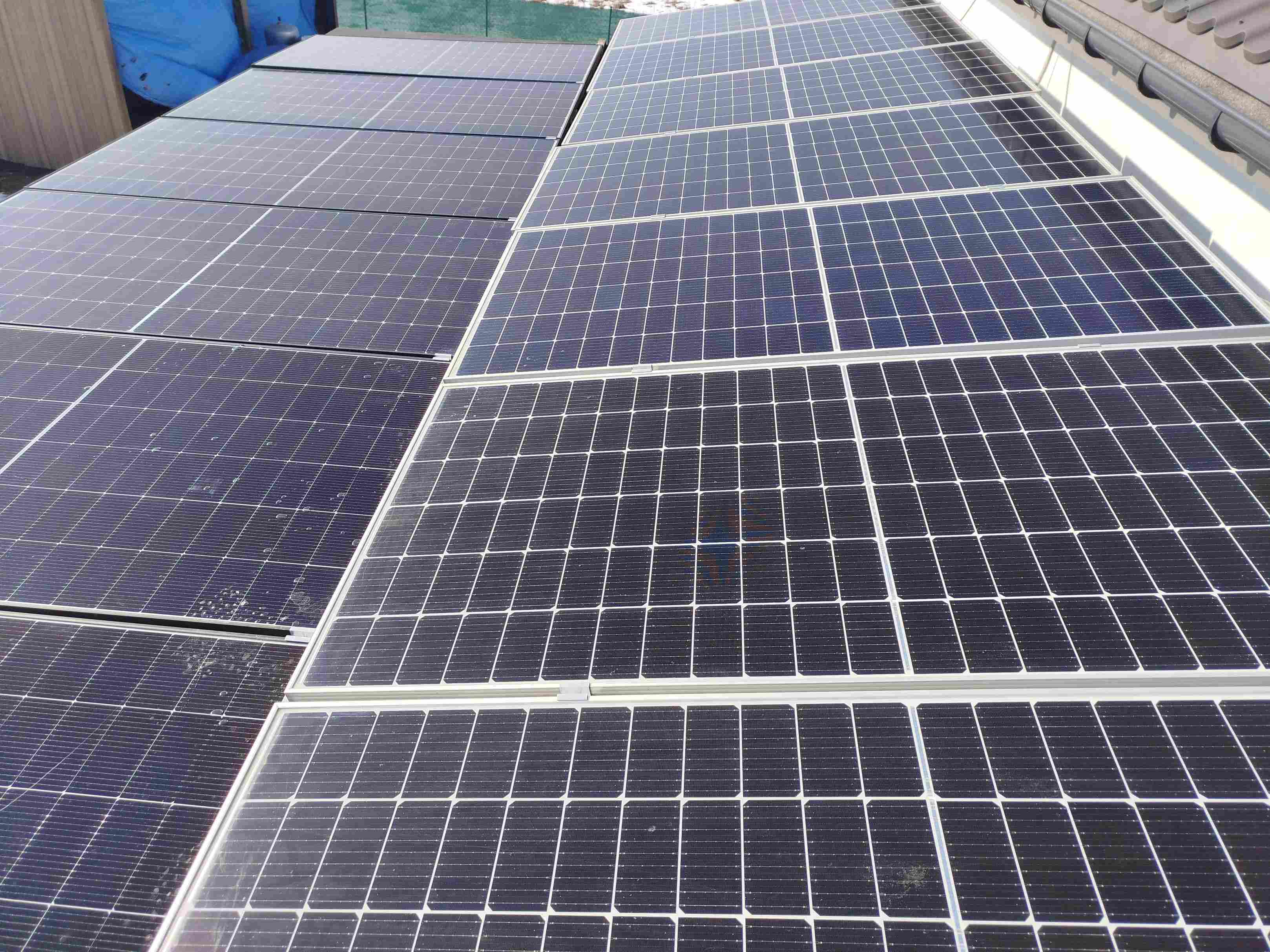 Panele PV po montażu